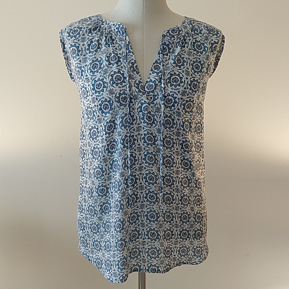 Ann Taylor Loft boho medallion tank top size 22